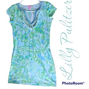Xs Lilly Pulitzer dress pom pom mini soft